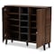 Baxton Studio Idina Walnut Brown and Grey Finished Wood 2-Door Shoe Cabinet 173-10907 - alternate 9